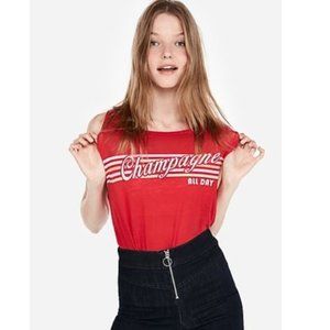 Express Red Champagne All Day Muscle Tank XS